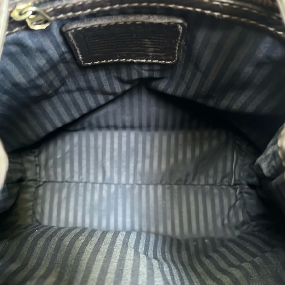 Coach 1997 Sonoma Italy Drawstring Natural Grain Chocolate Leather Shoulder Bag - Picture 11 of 16